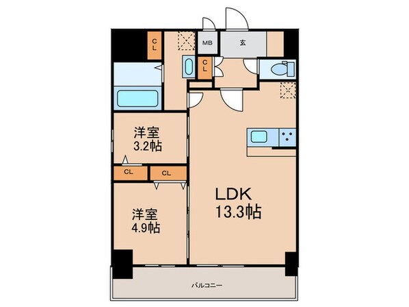 リヴェント福島野田の物件間取画像